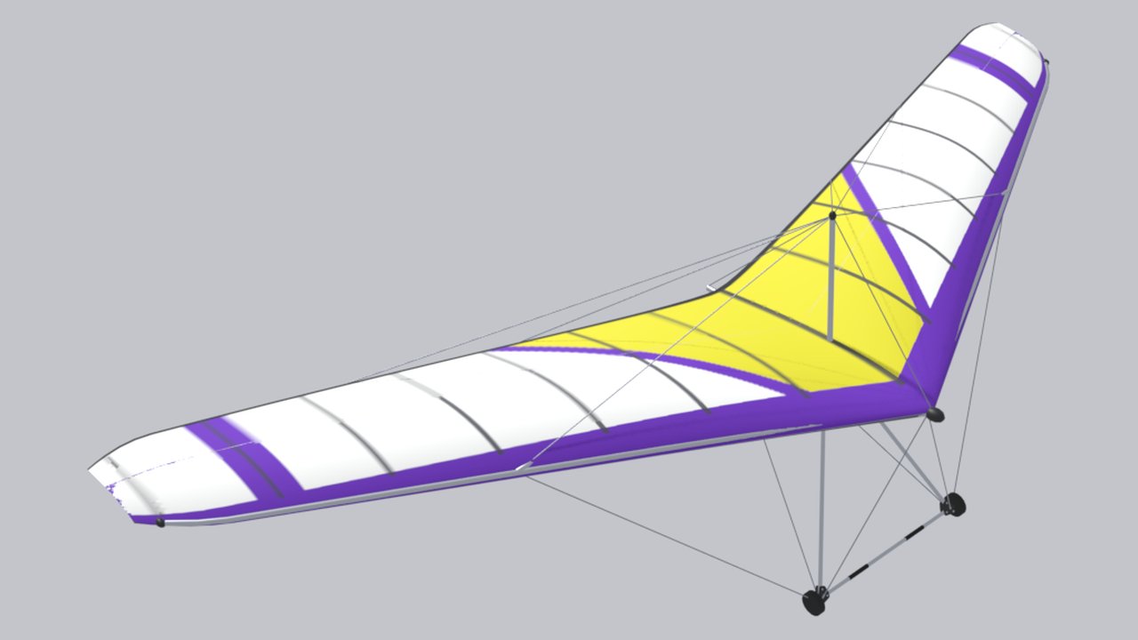 Модель Delta Flugschule Condor Crex 3 в игре (рендер Blender)