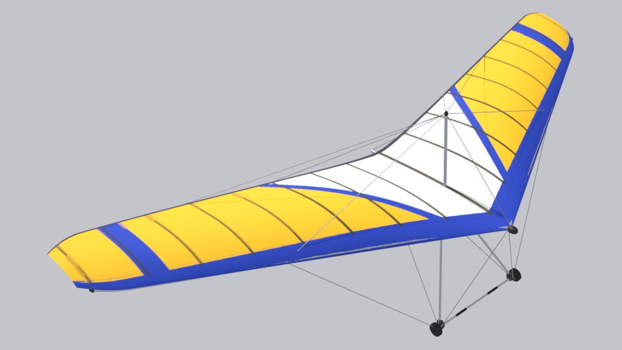 Модель Wills Wing Falcon 170 в игре (рендер Blender)